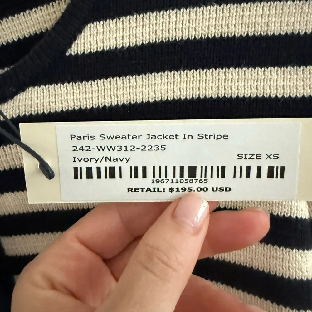 Alex Mill NWT Paris Sweater Jacket XS - Picture 4 of 6